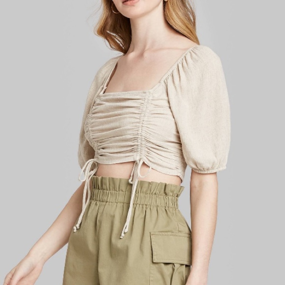 Scrunched crop top